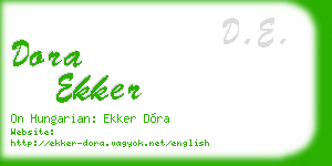 dora ekker business card