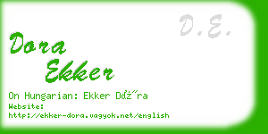 dora ekker business card